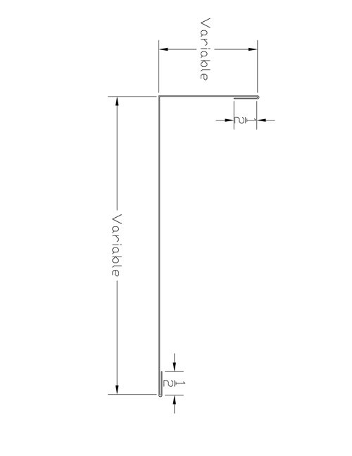 L Trim Door Post Both Sides Hemmed