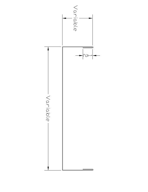 Parapet Wall Cap Double Hemmed 2D