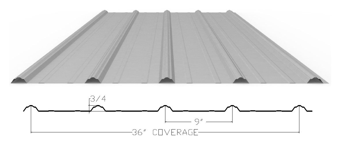 Sandwich Panels - Roof 3 Ribs Panel - Icon